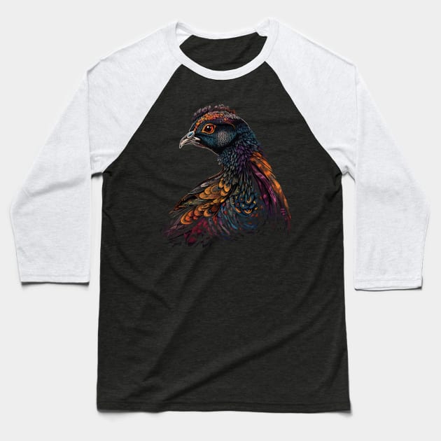 Pheasant Baseball T-Shirt by JH Mart